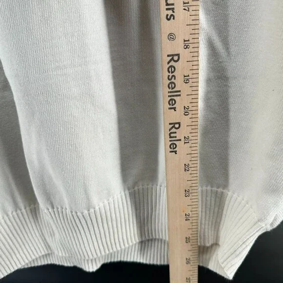 Pronto Uomo Sweater Adult L Creme Brown Textured Knit Casual Sweatshirt Grandpa - Picture 6 of 9